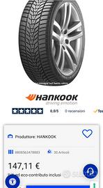 255 35 R19 invernali hankook 4 gomme
