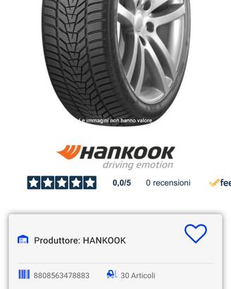 255 35 R19 invernali hankook 4 gomme