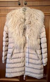 PIUMINO DONNA  LUNGO TRAPUNTATO PELO STACCABILE