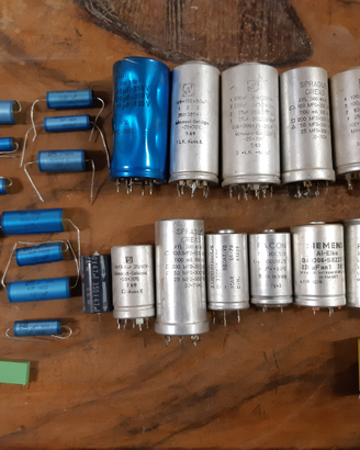 Condensatori carta olio, vintage, elettronica