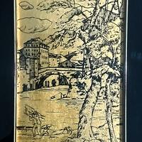 Roma sparita su foglio oro 22kt punzone. anni raro