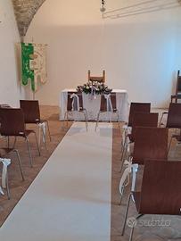 tappeto moquette bianco matrimonio