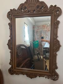 Specchio Vintage con Cornice Intagliata