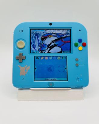 Nintendo 2DS Celeste Pokémon Personalizzata