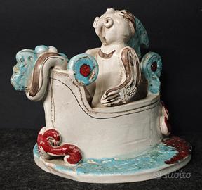 Scultura in ceramica- Firmata Ignazio Collina 1990