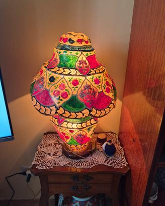 lampada in pelle di cammello 