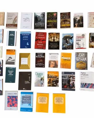 36 libri usati: Brown, Crichton, Grisham, Zanardi