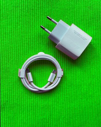 Caricatore 20W Apple + Cavo 60W usb-c/usb-c