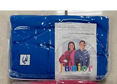 Accappatoio junior microfibra bimbi con cappuccio