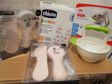 Set pettini, bavagli monouso, ciotola NUOVI