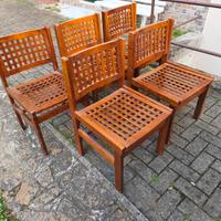 sedie di design anni 60/70 in rovere 