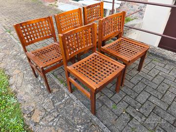 sedie di design anni 60/70 in rovere 