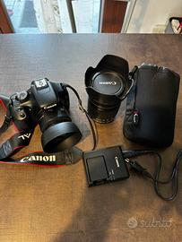 Canon eos 1100d con obiettivo 18-135 e 50mm 1.8