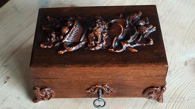 Cofanetto antico portagioie portaoggetti 