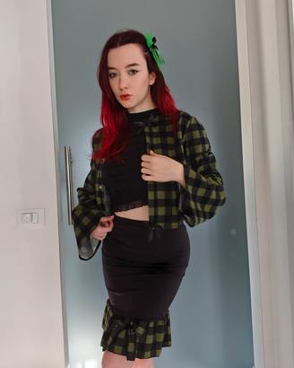 Completo sartoriale a quadri con Giacca + Gonna