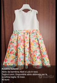 set Abiti abbinati per sorelline da cerimonia 