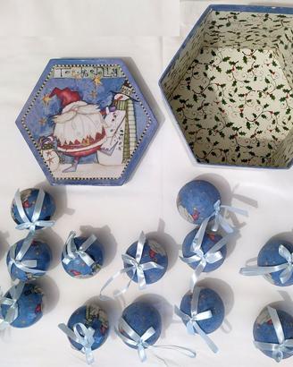 14 Palline di Natale con scatola
