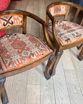 Coppia di sedie in legno