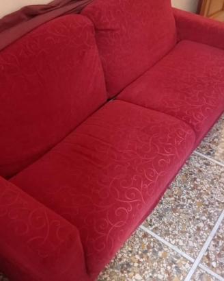 Divano letto bordeaux