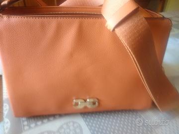 borsa arancione  a tracolla in pelle samsonite