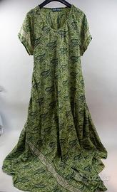 Abito estivo donna Boho Style in seta verde chiaro