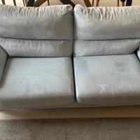 Divano poltrone e sofà’ tessuto grigio alcantara