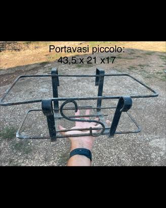 Portavasi in ferro battuto,misure un foto 