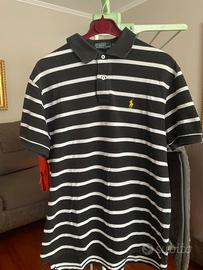 Polo Ralph Lauren Uomo Righe Nere e Bianche