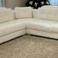 Divano angolare in vera pelle