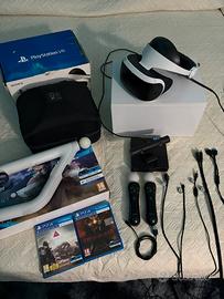 PlayStation VR PSVR1 + 2 Move + Aim + 2 giochi