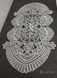  Centrotavola centrino ovale bianco stile american