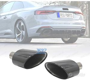TERMINALI SCARICO AUDI A4 16-19 LOOK RS4 NERO