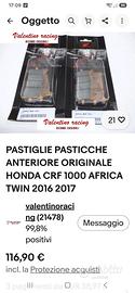 Africa Twin CRF1000,  ricambi,freno,filtri,olio