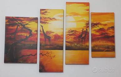 Quadri stampe composizione Savana