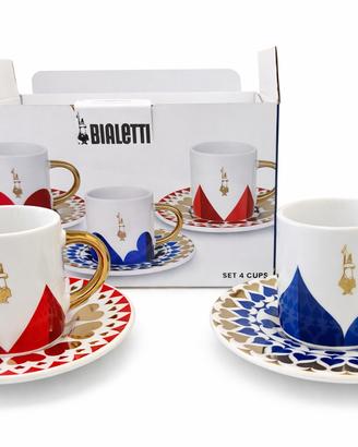 Tazzine caffe’ Bialetti da collezione 4 pezzi