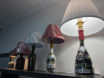 Set 5 Lampade Artigianali con Paralume e Pietre✨