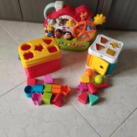 3 giochi,Fattoria Chicco,cubo forme chicco+omaggio