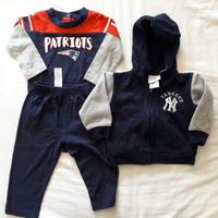 Giacca con cappuccio NYY + Tutina NE Patriots