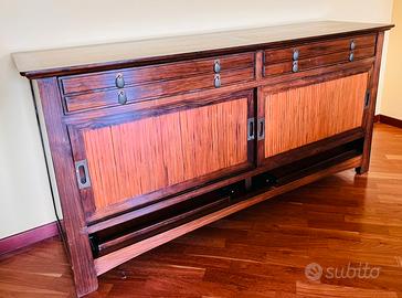 Credenza bambù e legno massello