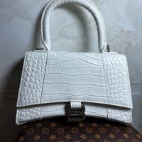 Mini borsa Balenciaga Hourglass in pelle di coccod