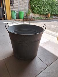 Mastella Antica in Zinco con Manici – Arredo Rusti
