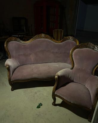 Divano e poltrona vintage