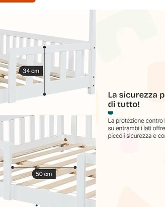 Letto a casetta Montessori (en.casa) 120×200 