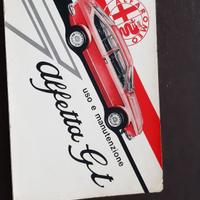 Libretti uso Alfa Romeo Alfetta GT e Giulietta 
