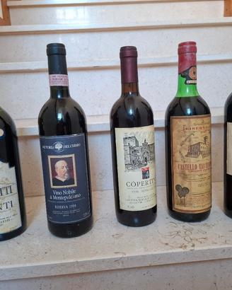 vino bottiglie da collezione 