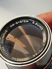 teleobiettivo Olympus OM zuiko 135mm