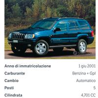 Jeep Grand Cherokee 4.7 V8 GPL + Ricambi (2 Auto) 