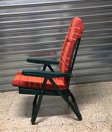 Sedia a sdraio plastica e metallo