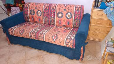 Divano letto 1+1/2 piazza con rete elettrosaldata.