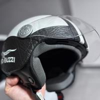 Casco in pelle moto guzzi